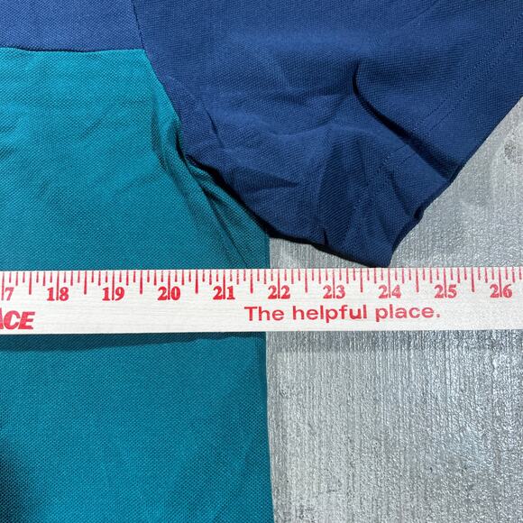 Y2K Oakley Golf Polo Shirt XL Navy Teal - Picture 6 of 7